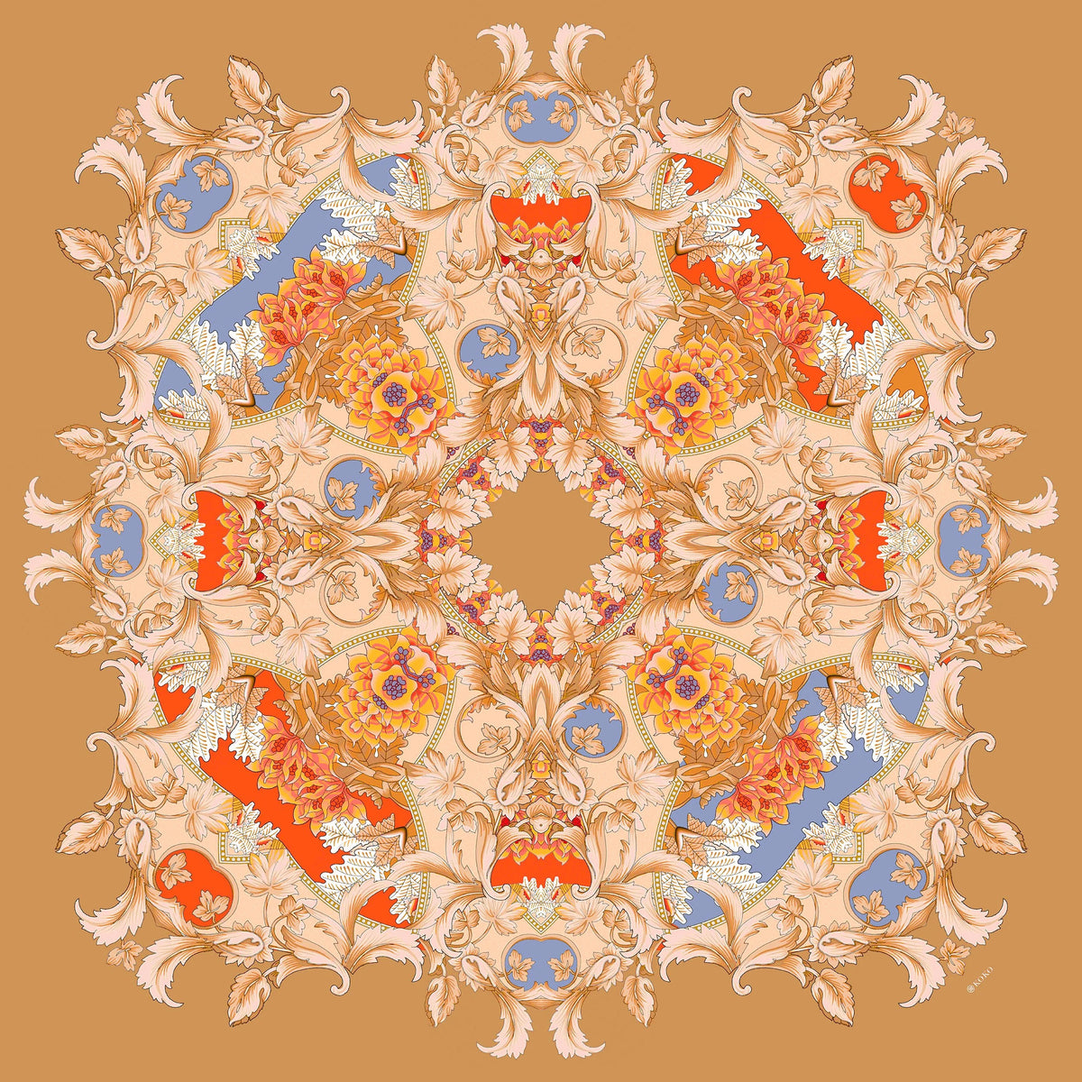 Koko Monde Charmant Jewel Silk Scarf