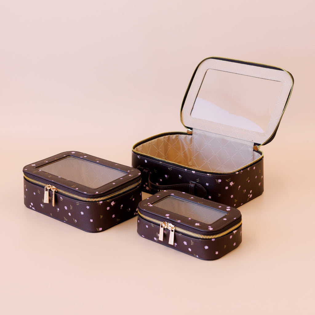 Fox & Fallow Wisteria Cosmetic Nested Trio Set