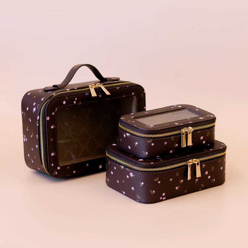 Fox & Fallow Wisteria Cosmetic Nested Trio Set