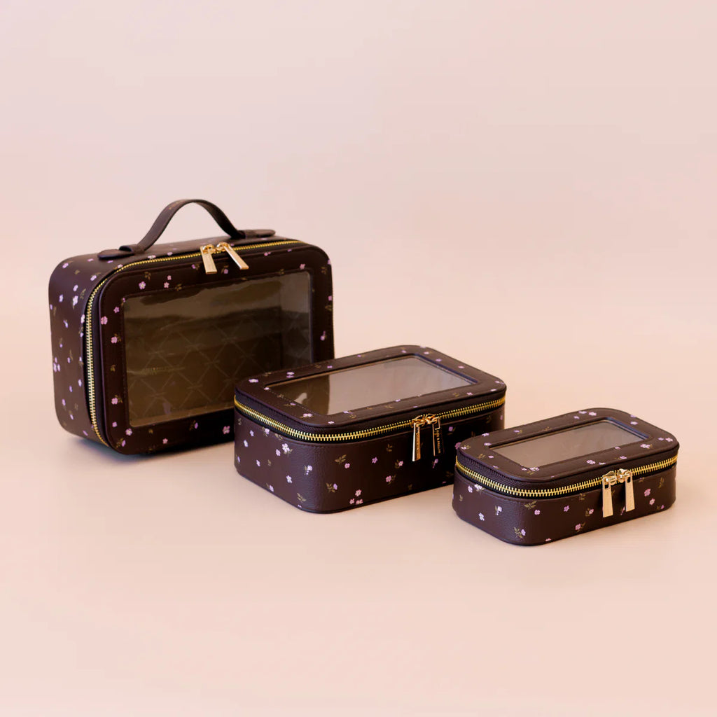 Fox & Fallow Wisteria Cosmetic Nested Trio Set