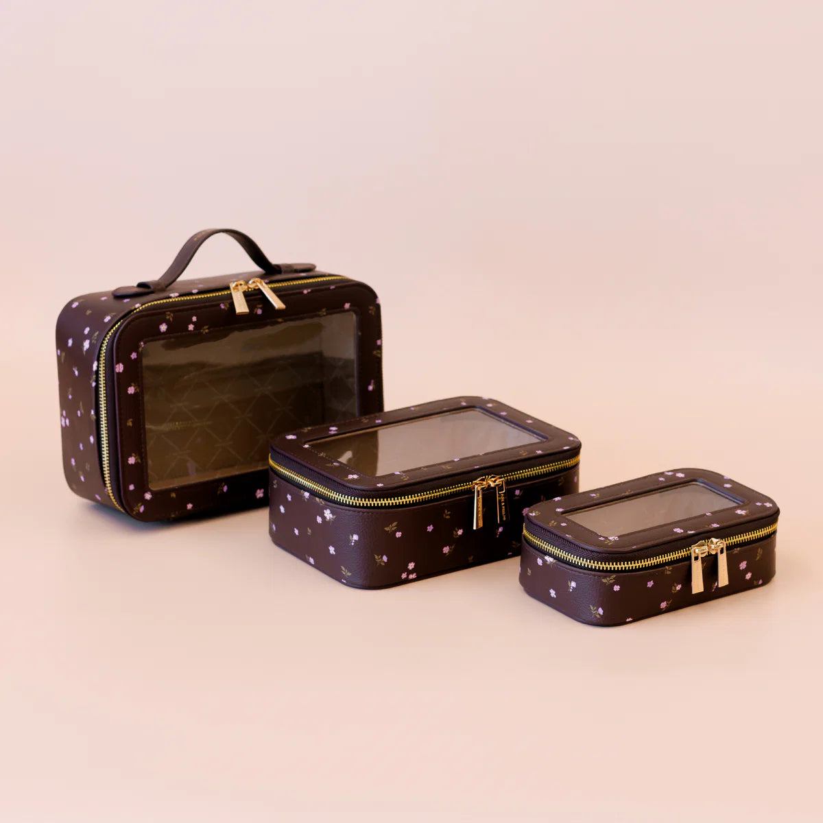 Fox & Fallow Wisteria Cosmetic Nested Trio Set