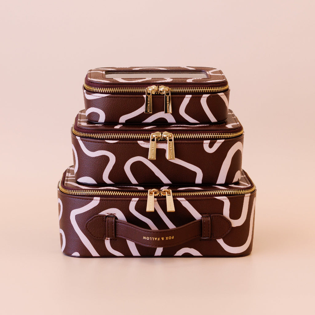 Fox & Fallow Como Cosmetic Nested Trio Set
