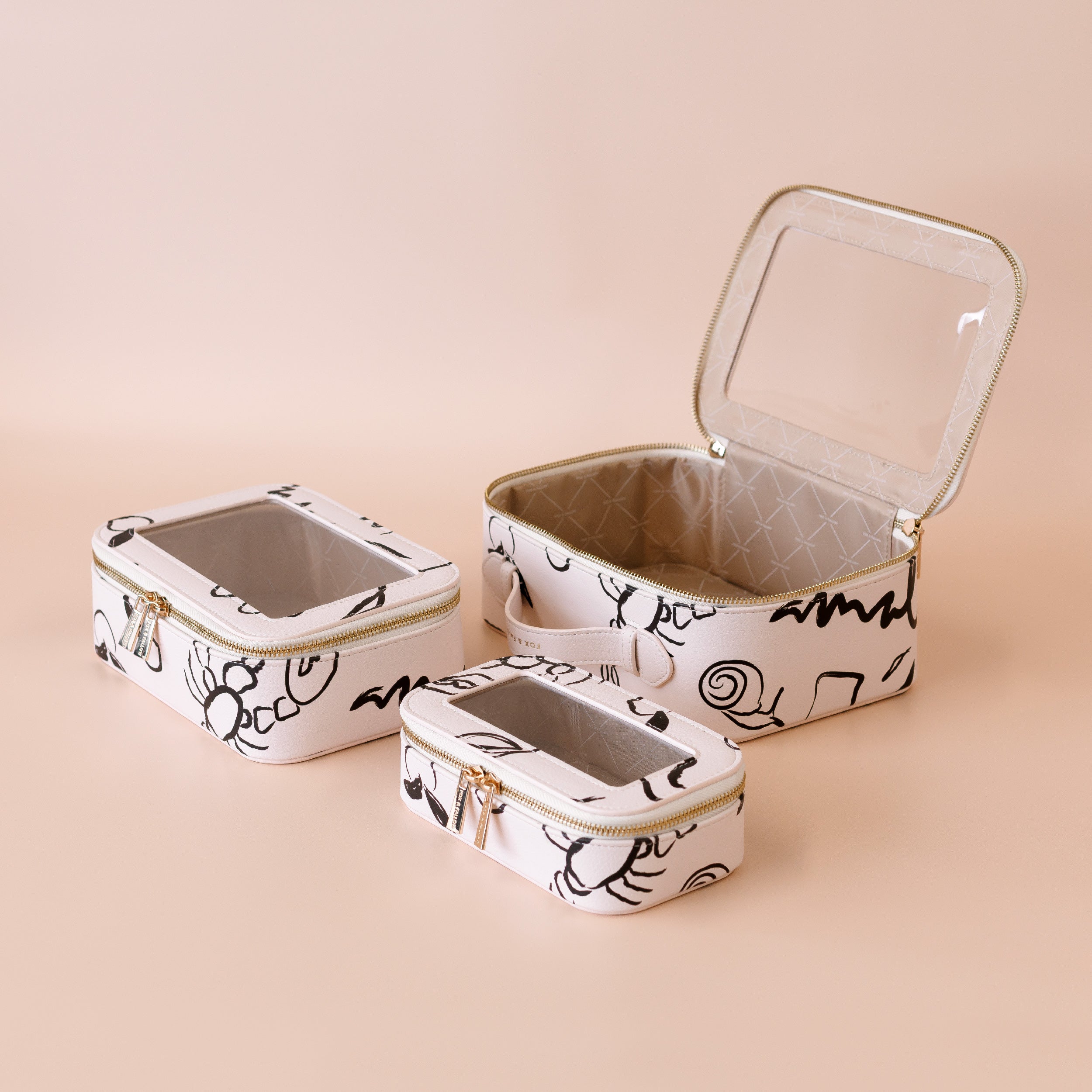 Fox & Fallow Amalfi Cosmetic Nested Trio Set