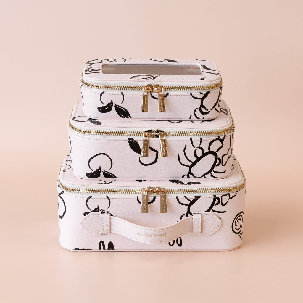 Fox & Fallow Amalfi Cosmetic Nested Trio Set