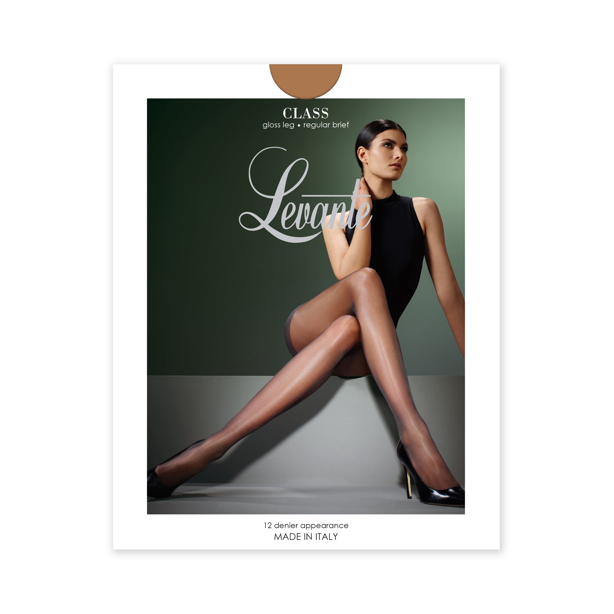 Levante Class Regular Brief Pantyhose - Havana