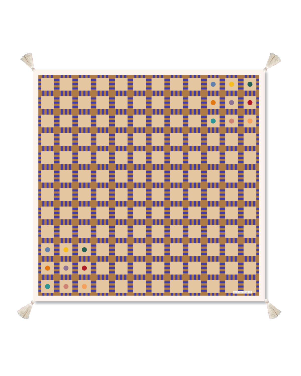 Alpha Studio Cairo Weave 90 Square - Beige