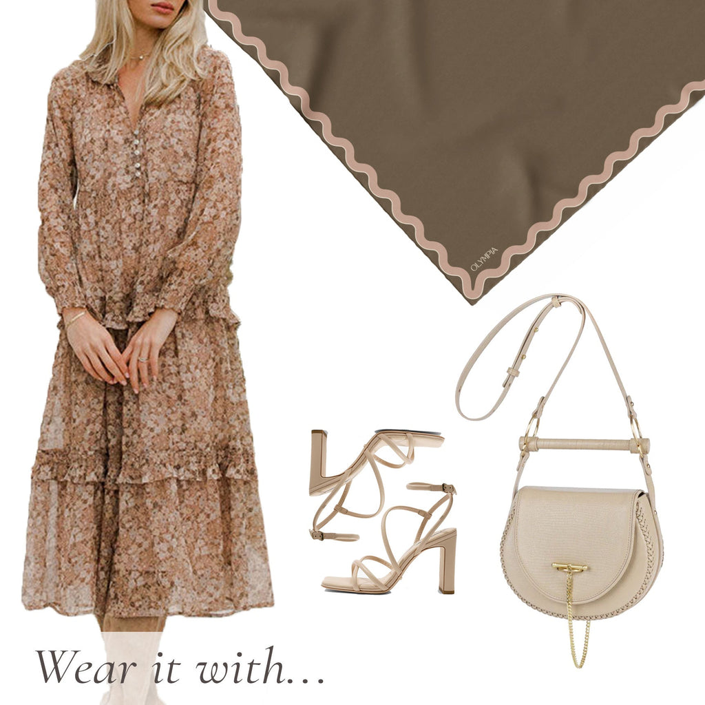 Olympia Sophie Midi Scarf - Caper/Canyon