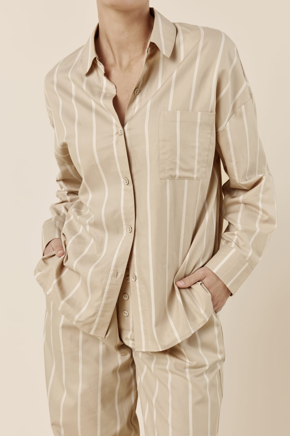Chloe Cotton Striped PJ Set