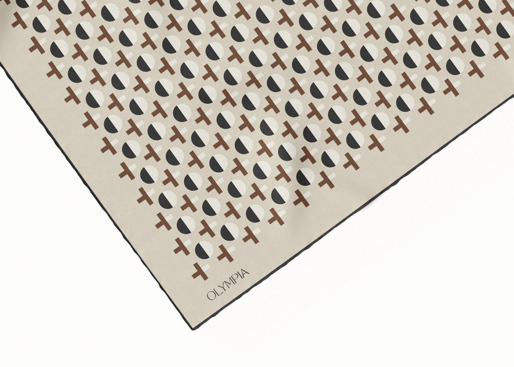 Olympia Coco Linen Combo Midi Scarf