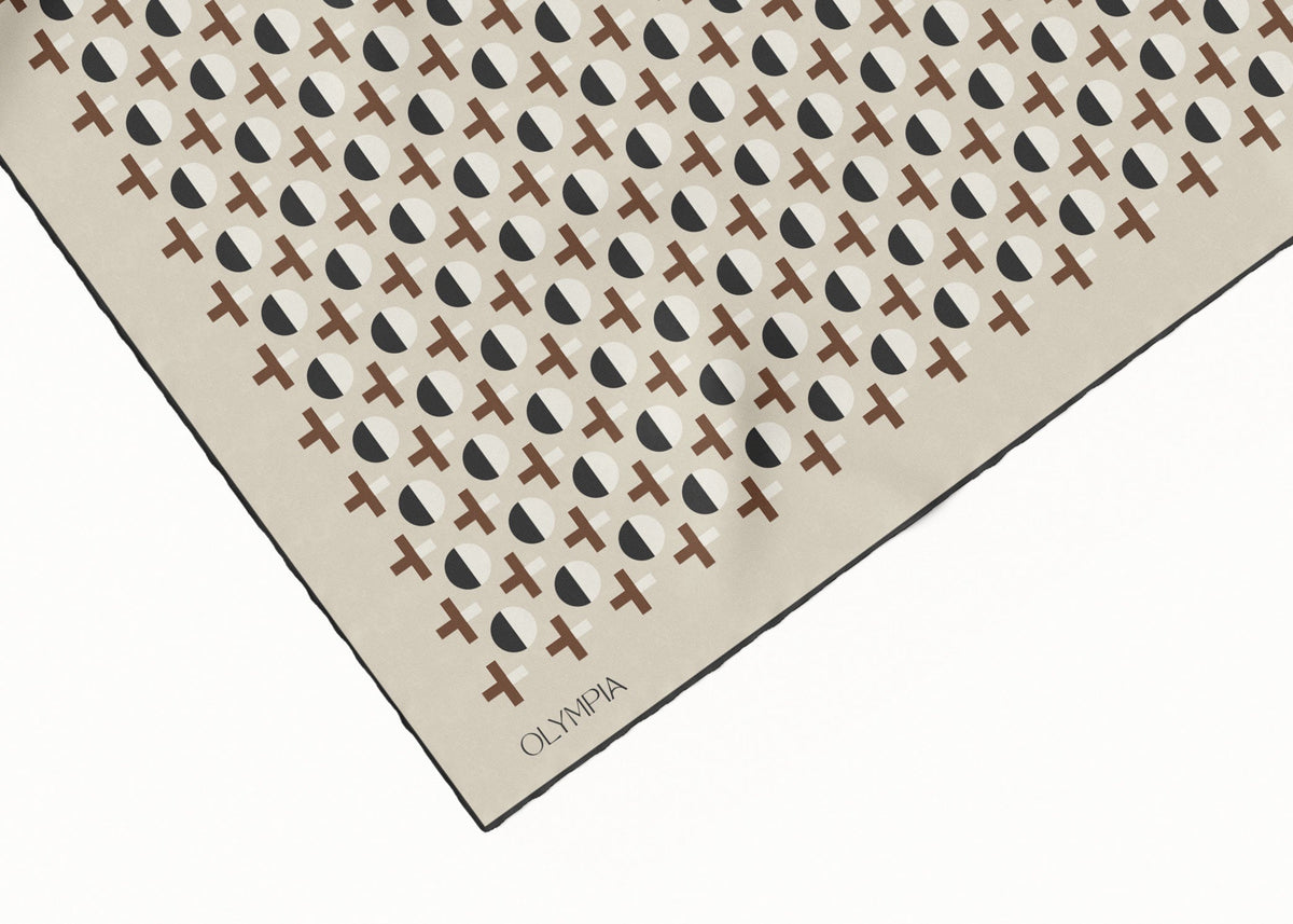 Olympia Coco Linen Combo Midi Scarf