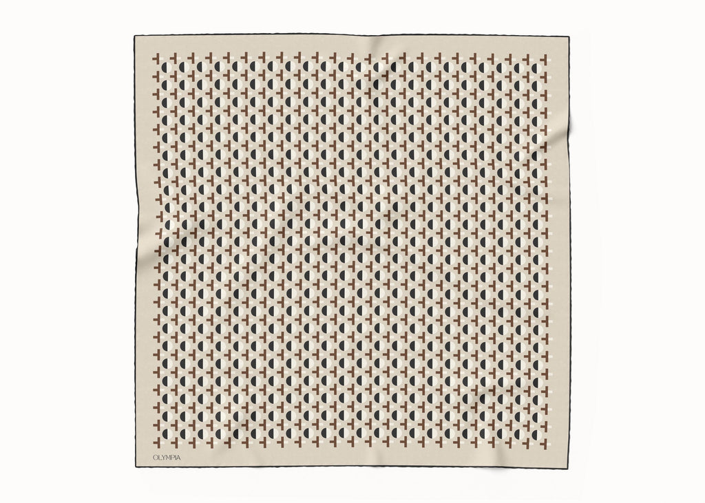 Olympia Coco Linen Combo Midi Scarf