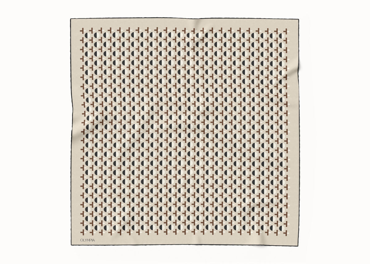 Olympia Coco Linen Combo Midi Scarf