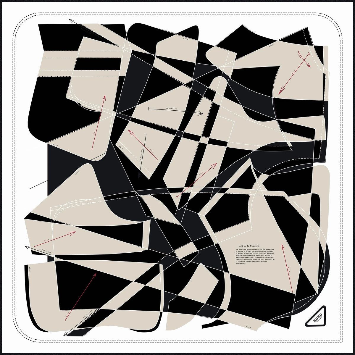 Koko Monde Couture Baritone Silk Scarf