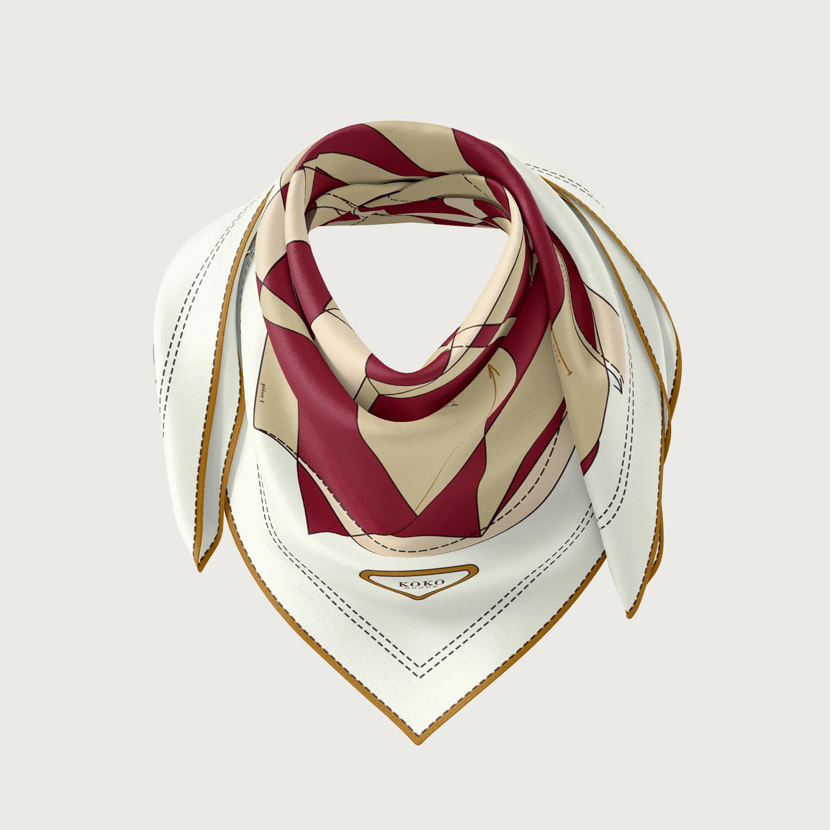 Koko Monde Couture Scarlet Silk Scarf