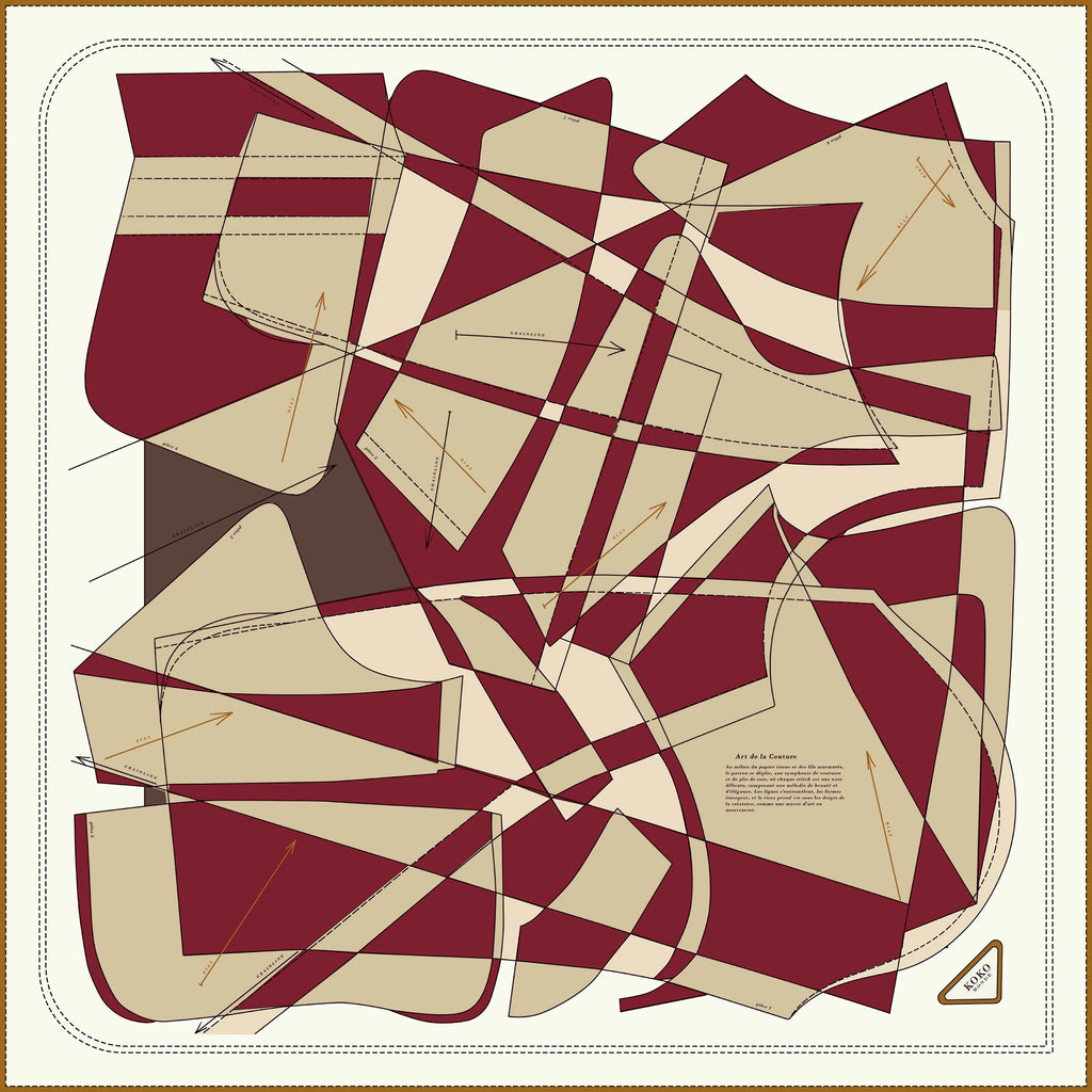 Koko Monde Couture Scarlet Silk Scarf