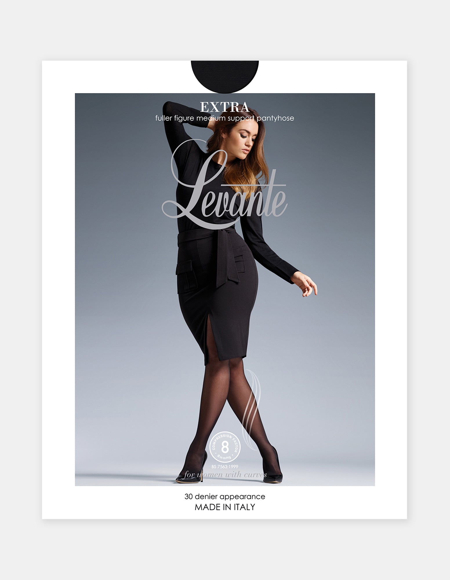 Levante Extra Medium Support Pantyhose - Nero