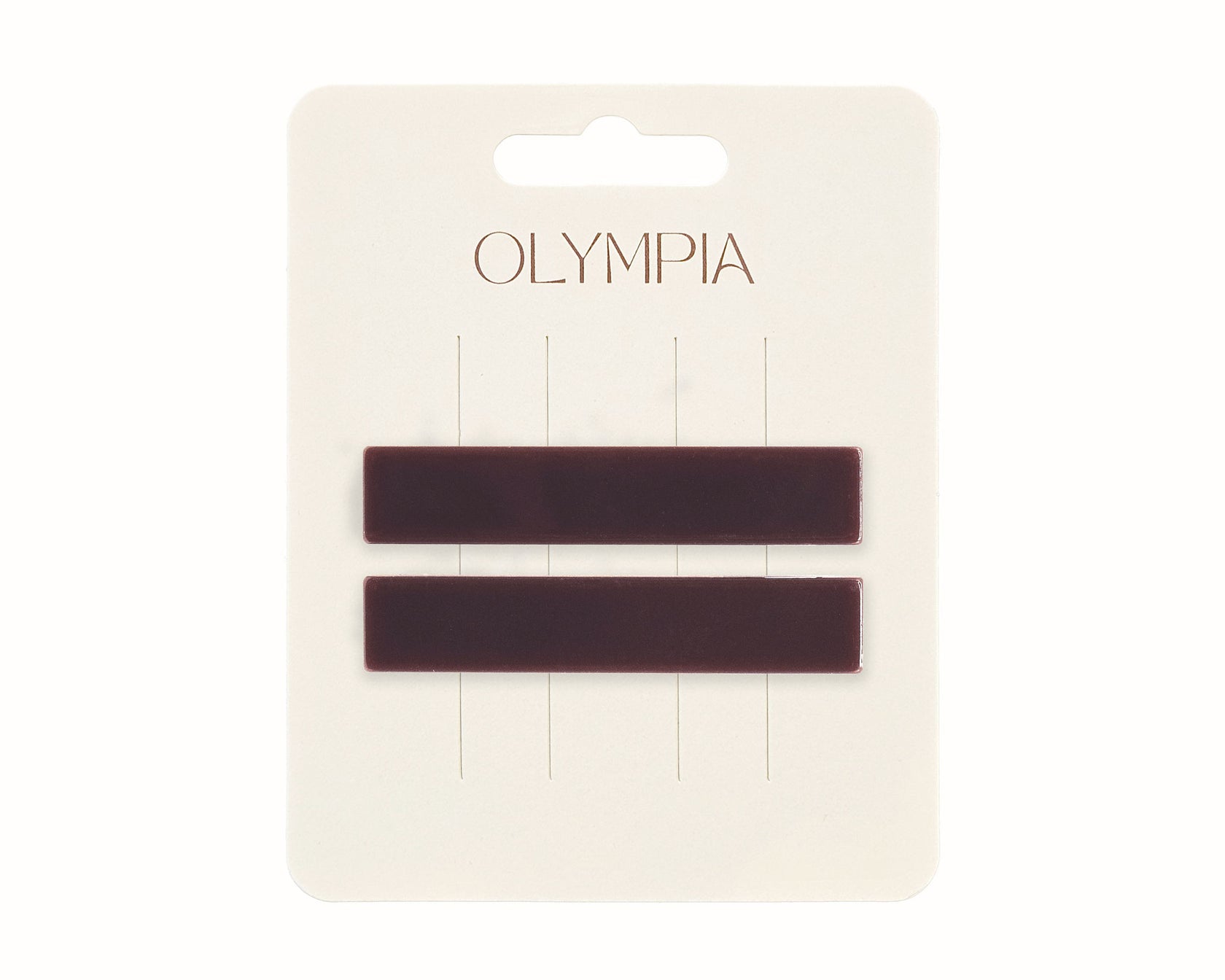 Olympia Emma Hair Clips - Chocolate