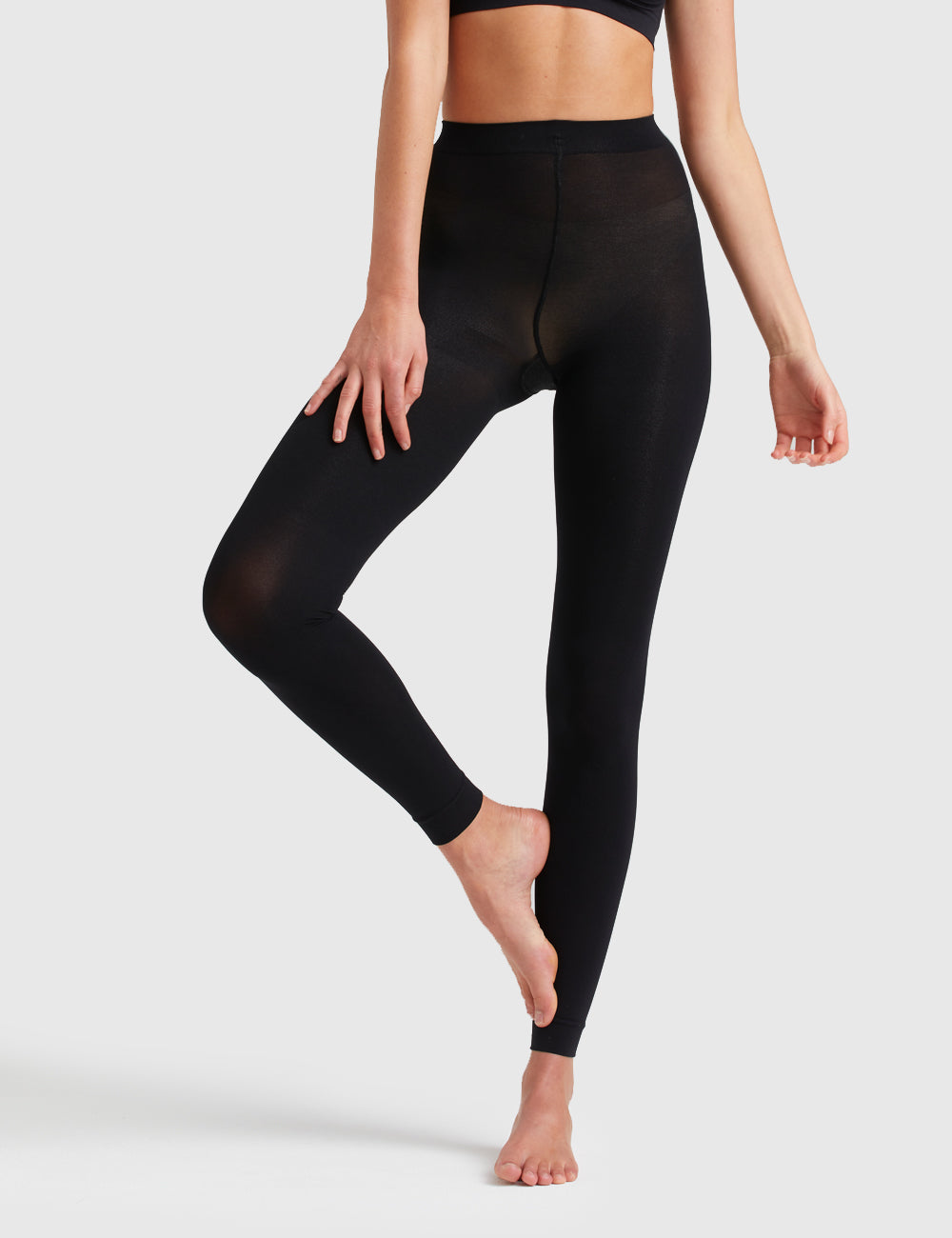 Ambra Footless Opaque Tights 70 Denier - Black