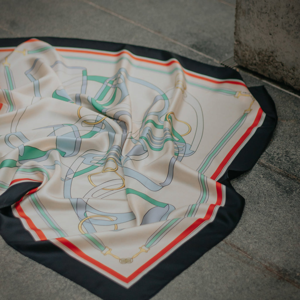 Koko Monde Sabot Persimmon Silk Scarf