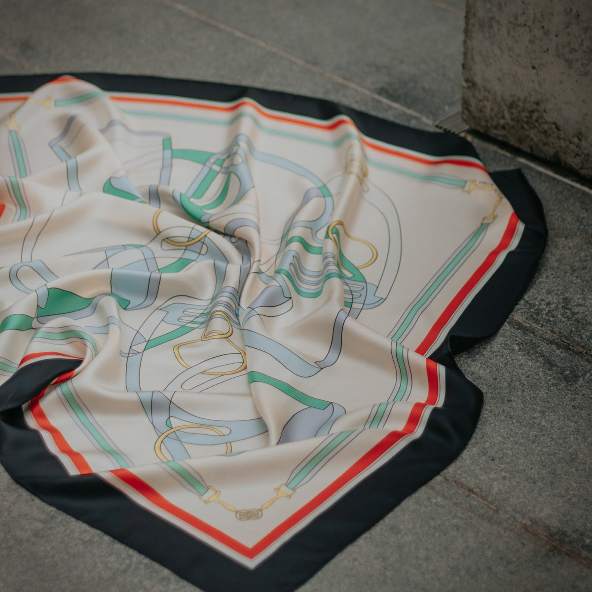 Koko Monde Sabot Persimmon Silk Scarf