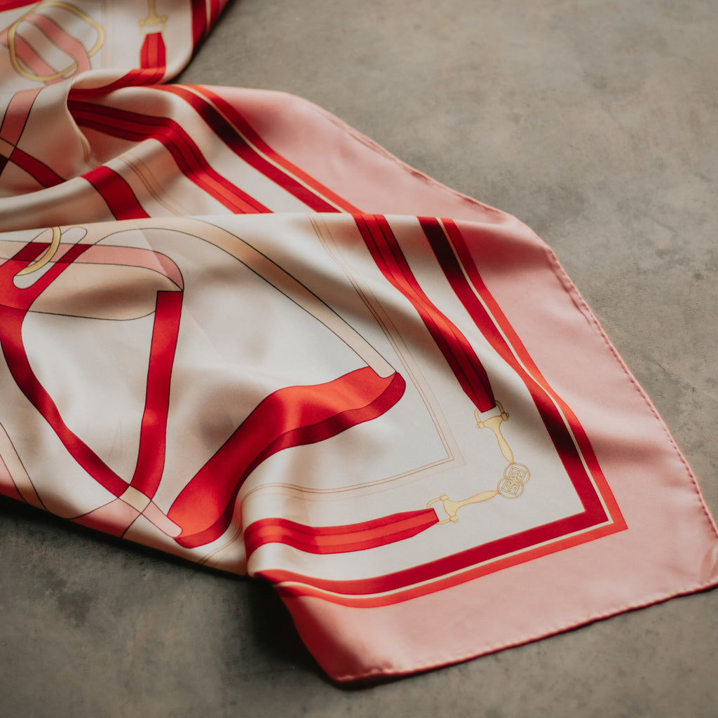 Koko Monde Sabot Rosette Silk Scarf