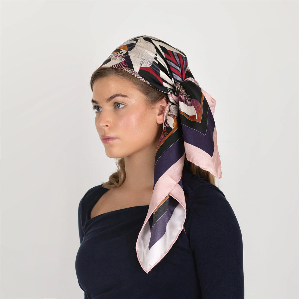 Koko Monde Inovare Pink Silk Scarf