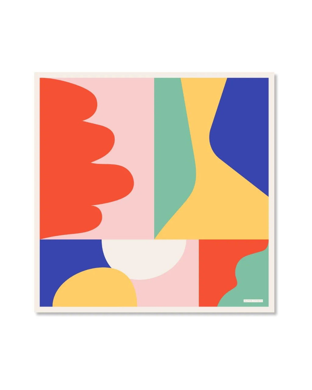 Alpha Studio Komodo Abstract Sunset Frayed 90 Square
