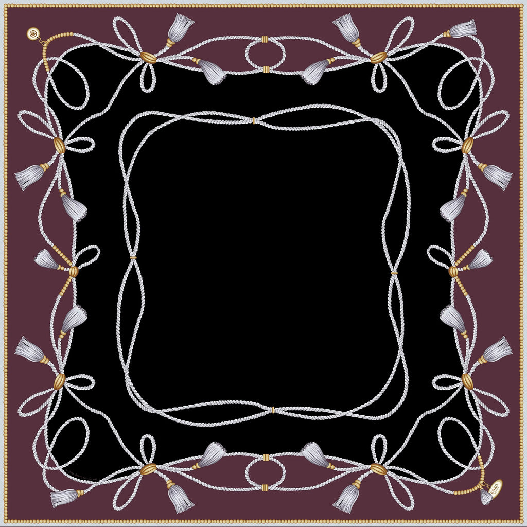 Koko Monde La Côte Fig Silk Scarf