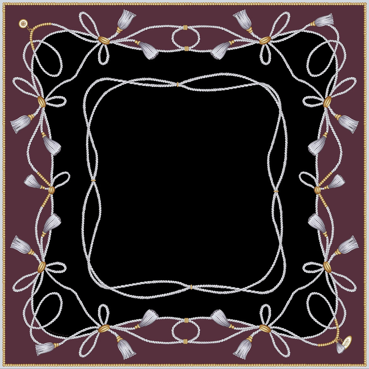 Koko Monde La Côte Fig Silk Scarf