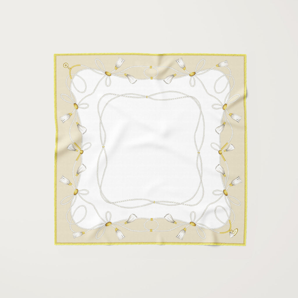 Koko Monde La Côte Oyster Silk Scarf