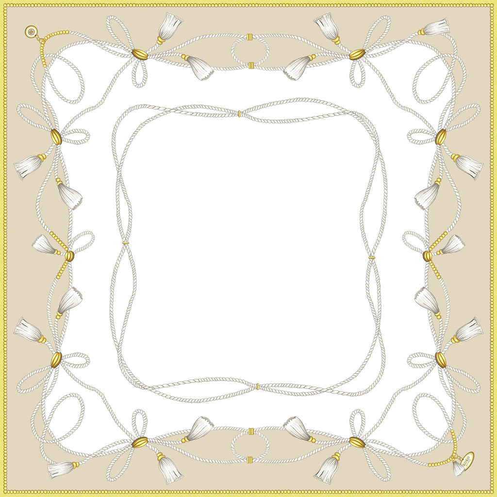 Koko Monde La Côte Oyster Silk Scarf