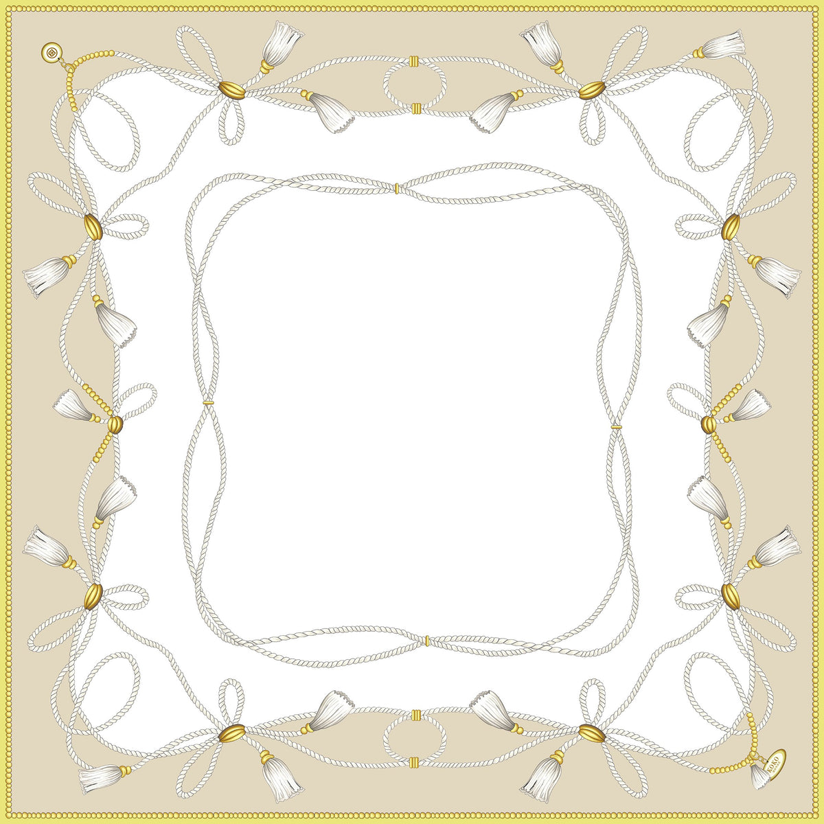 Koko Monde La Côte Oyster Silk Scarf