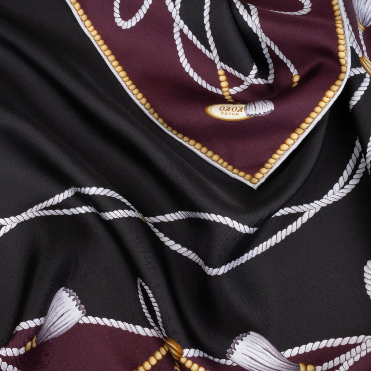 Koko Monde La Côte Fig Silk Scarf