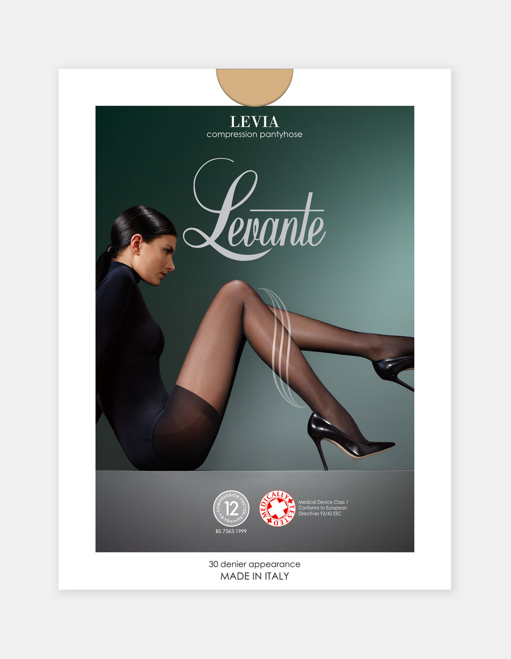 Levante Levia Compression Pantyhose 30 Denier - Natural