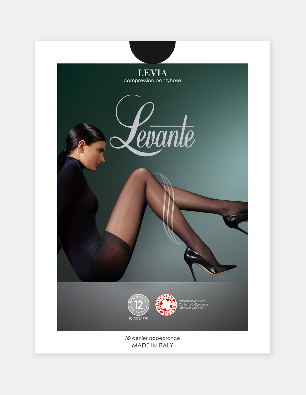 Levante Levia Compression Pantyhose 30 Denier - Nero
