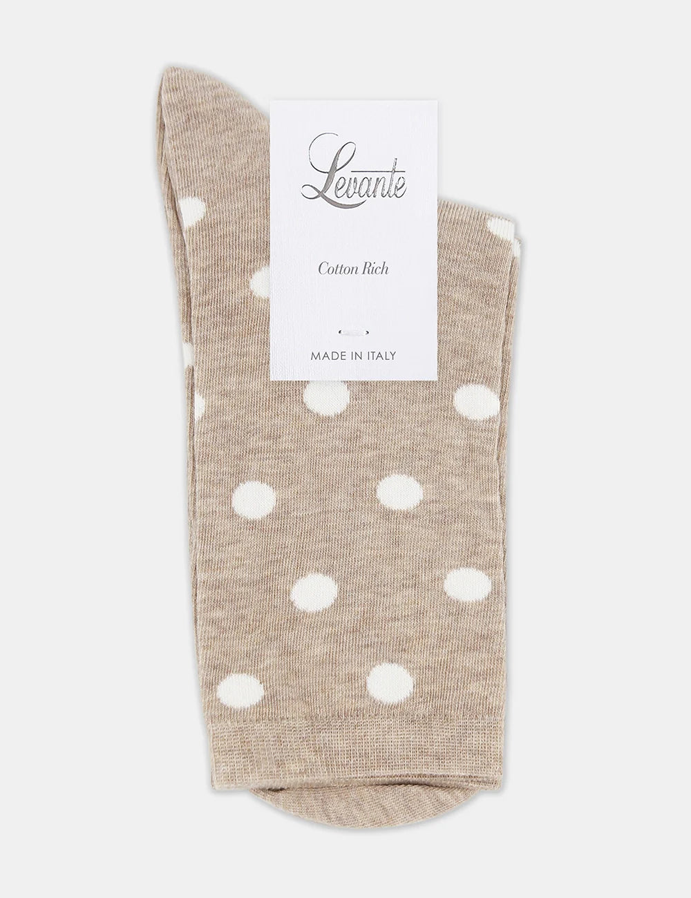 Levante Gigi Spot Crew Sock - Oatmeal
