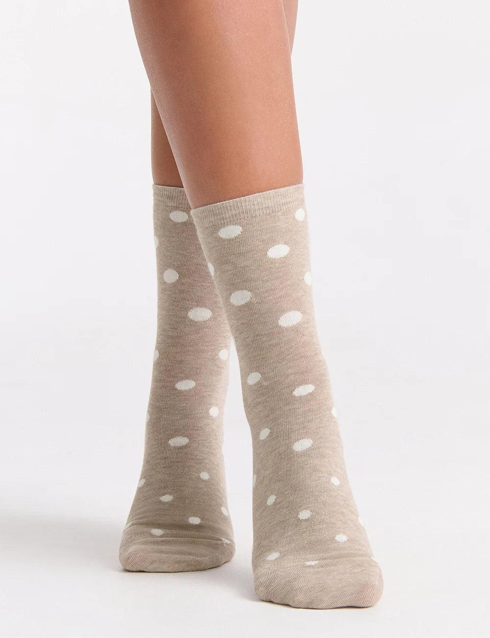 Levante Gigi Spot Crew Sock - Oatmeal