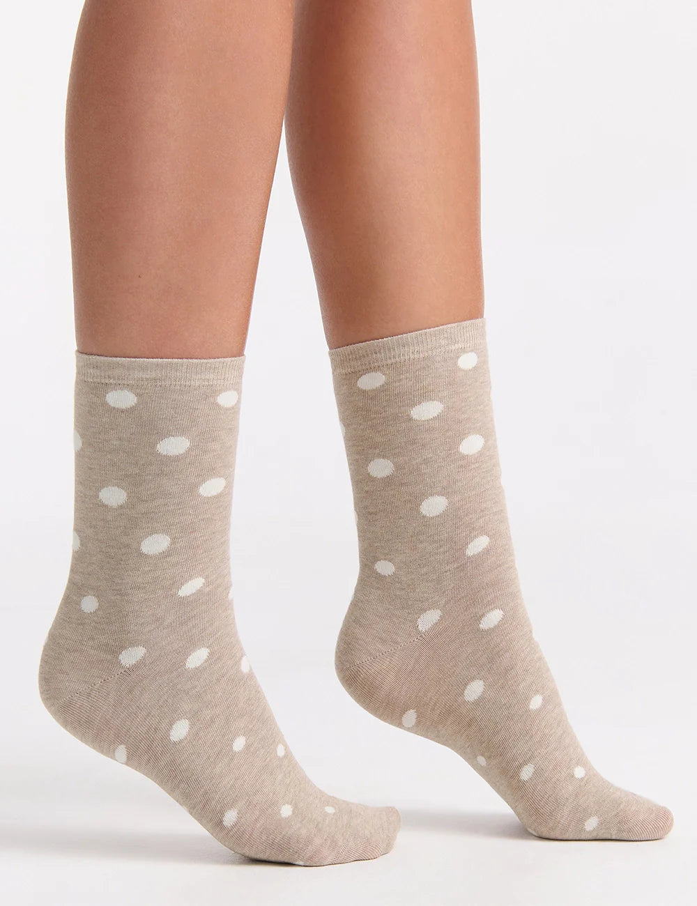 Levante Gigi Spot Crew Sock - Oatmeal