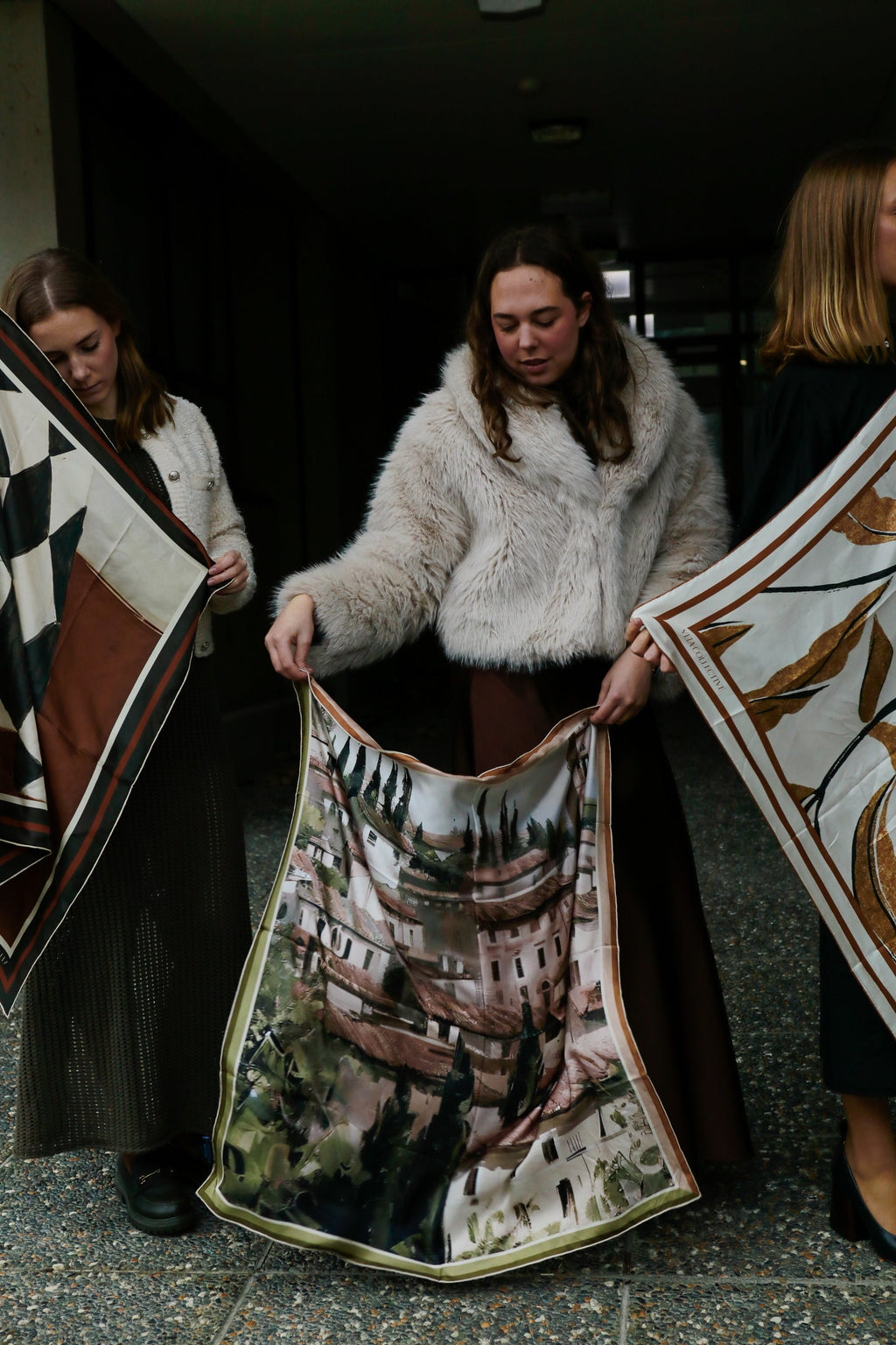 Vela Collective Tuscan Village Silk Scarf