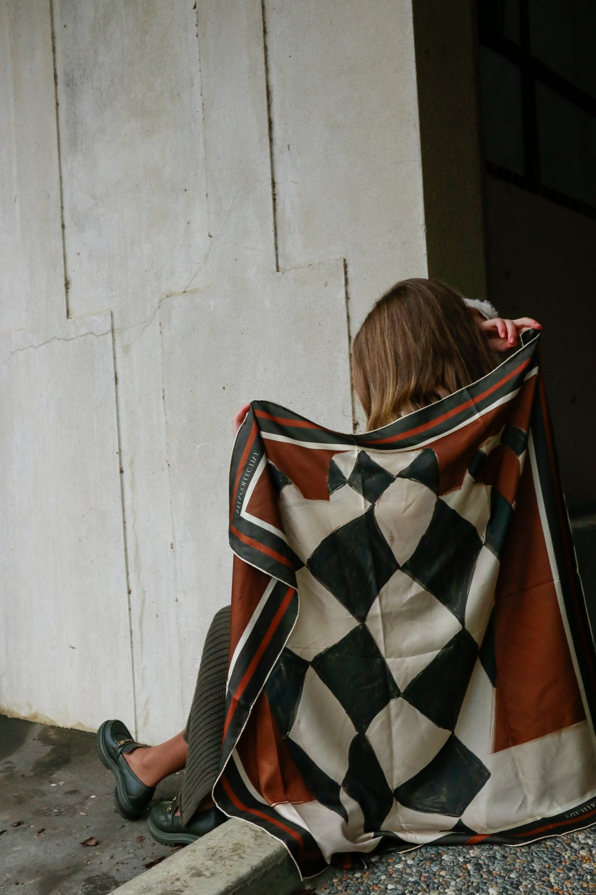 Vela Collective Harlequin Vase Silk Scarf