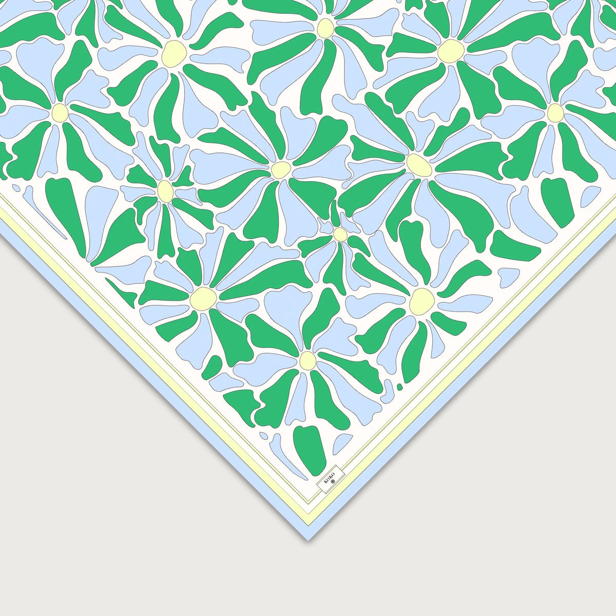 Koko Monde Marga Green Silk Scarf