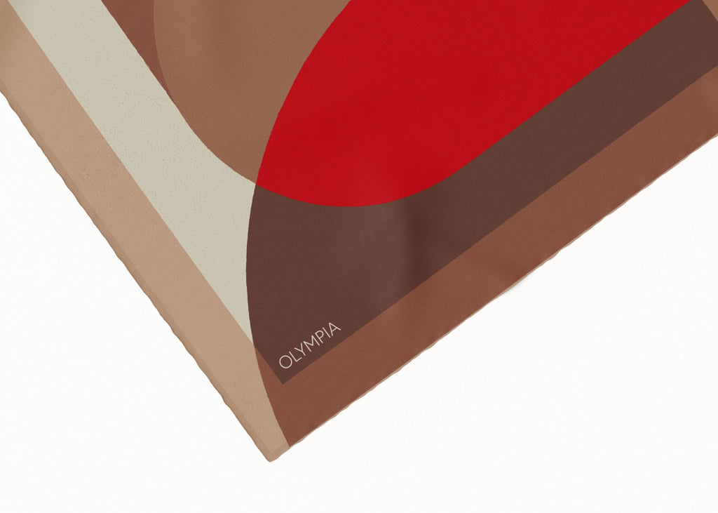 Olympia Melba Campari Clay Midi Silk Scarf