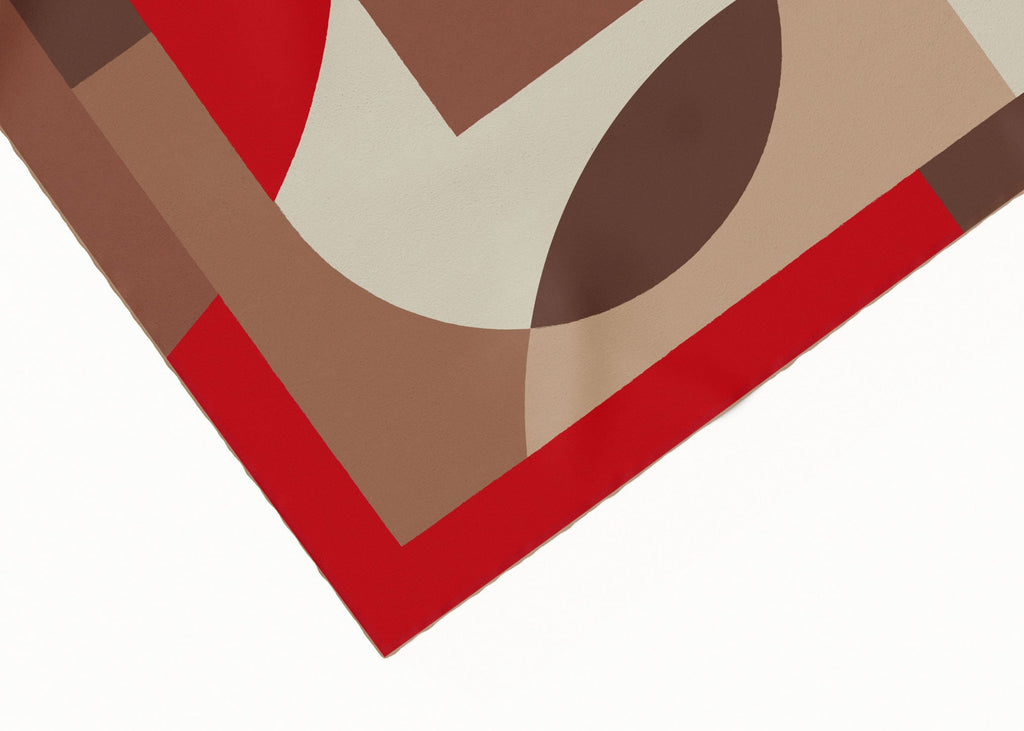 Olympia Melba Campari Clay Midi Silk Scarf