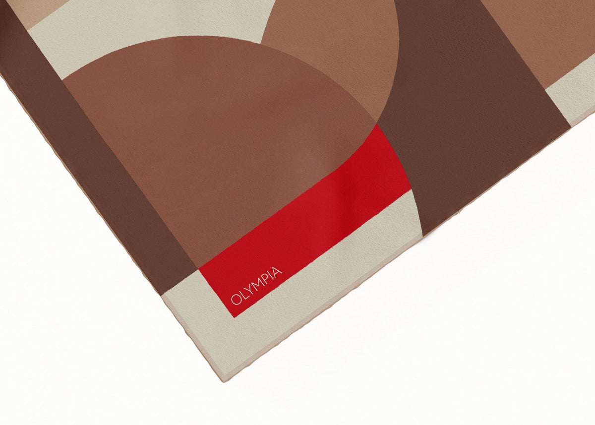 Olympia Melba Campari Clay Midi Silk Scarf