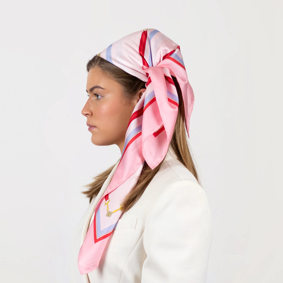 Koko Monde Mellor Pink Silk Scarf