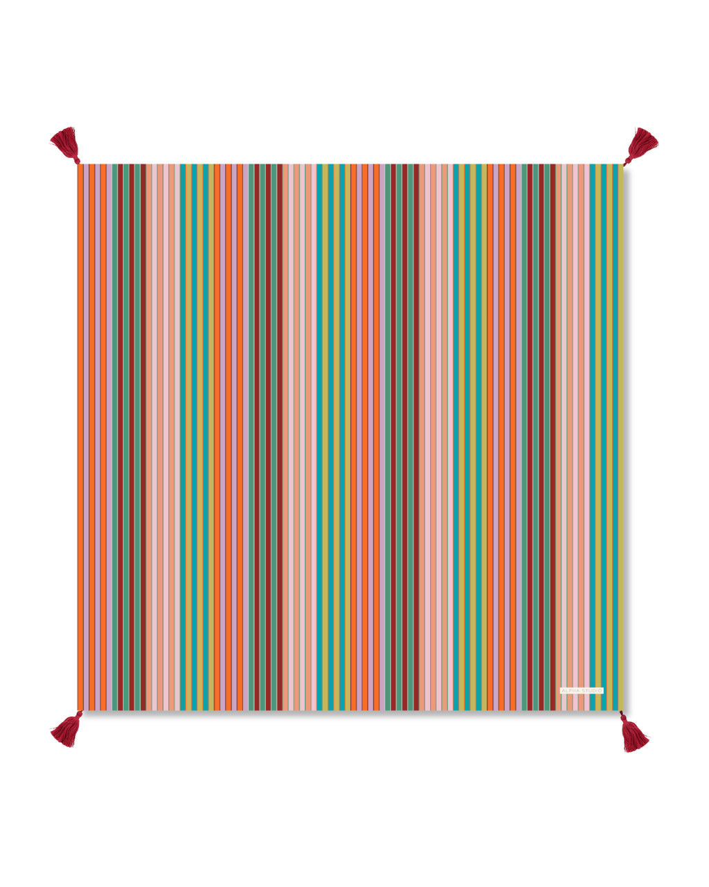 Alpha Studio Memphis Eclectic Stripe 90 Square