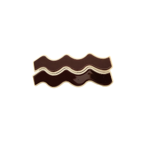Panache Whitney Alligator Clips - Brown And White