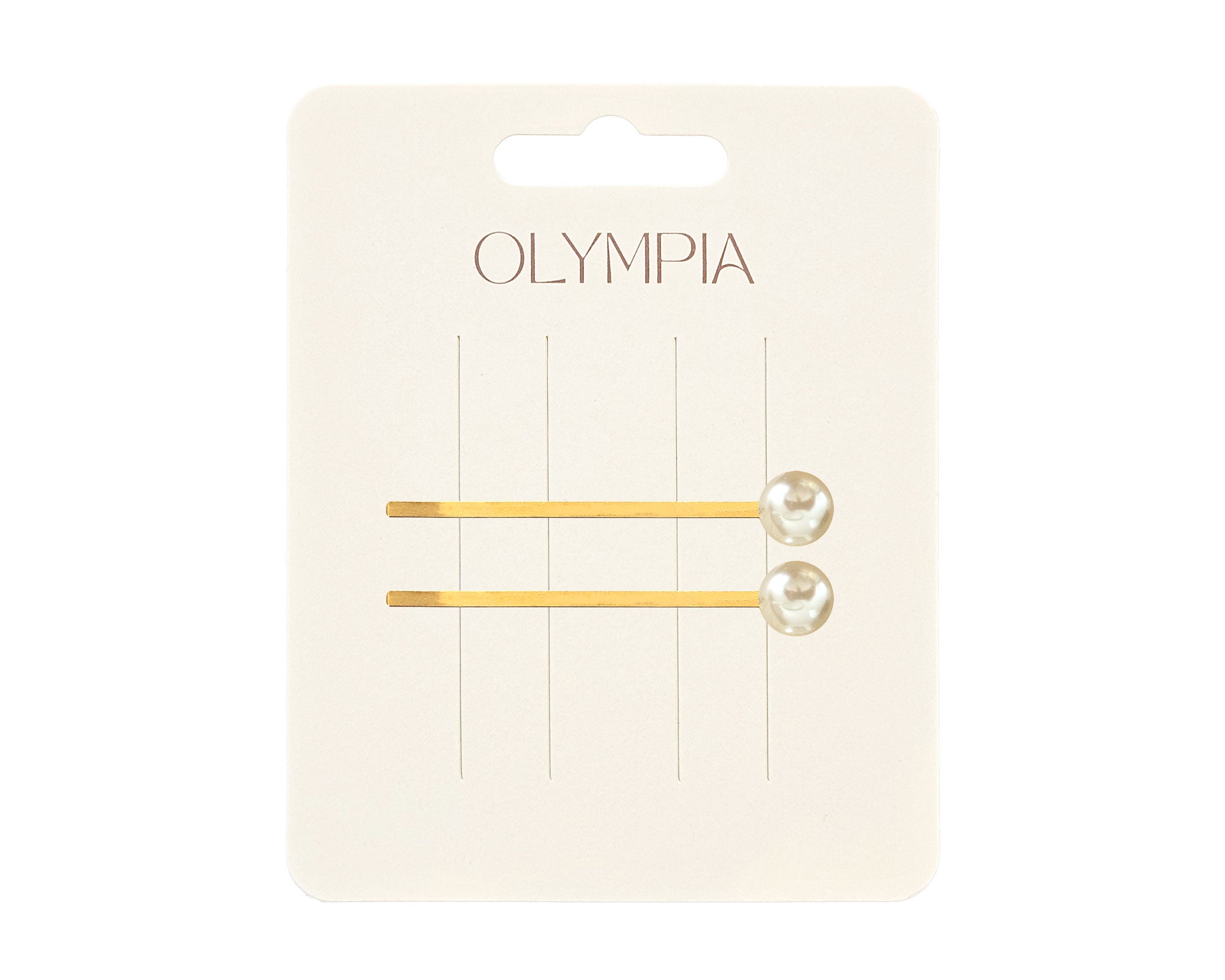 Olympia Orla Pearl Hair Clips - Small Cream