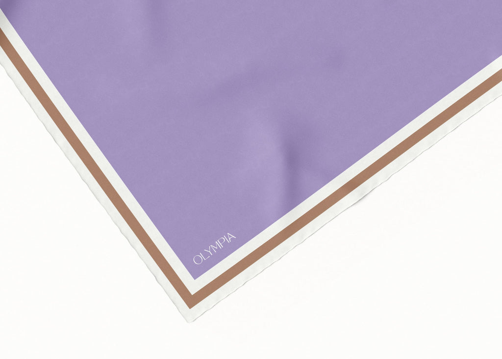 Olympia Grace Lilac Pearl Caramel Midi Scarf