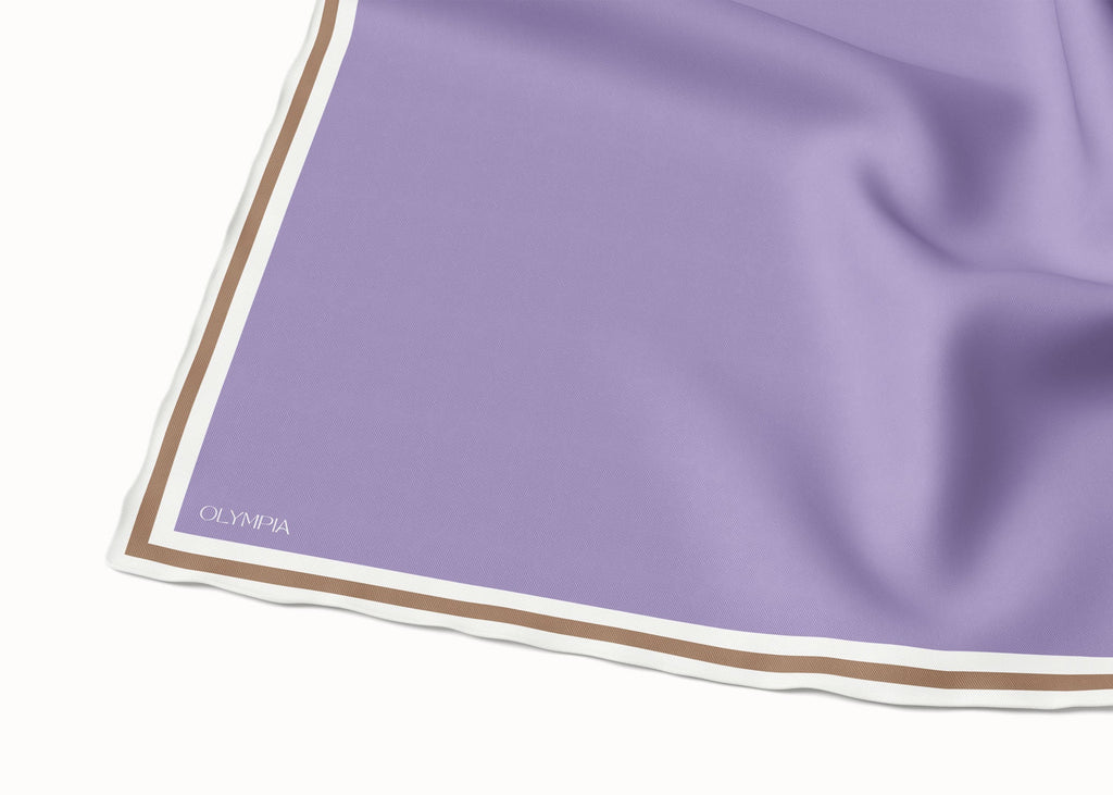 Olympia Grace Lilac Pearl Caramel Midi Scarf